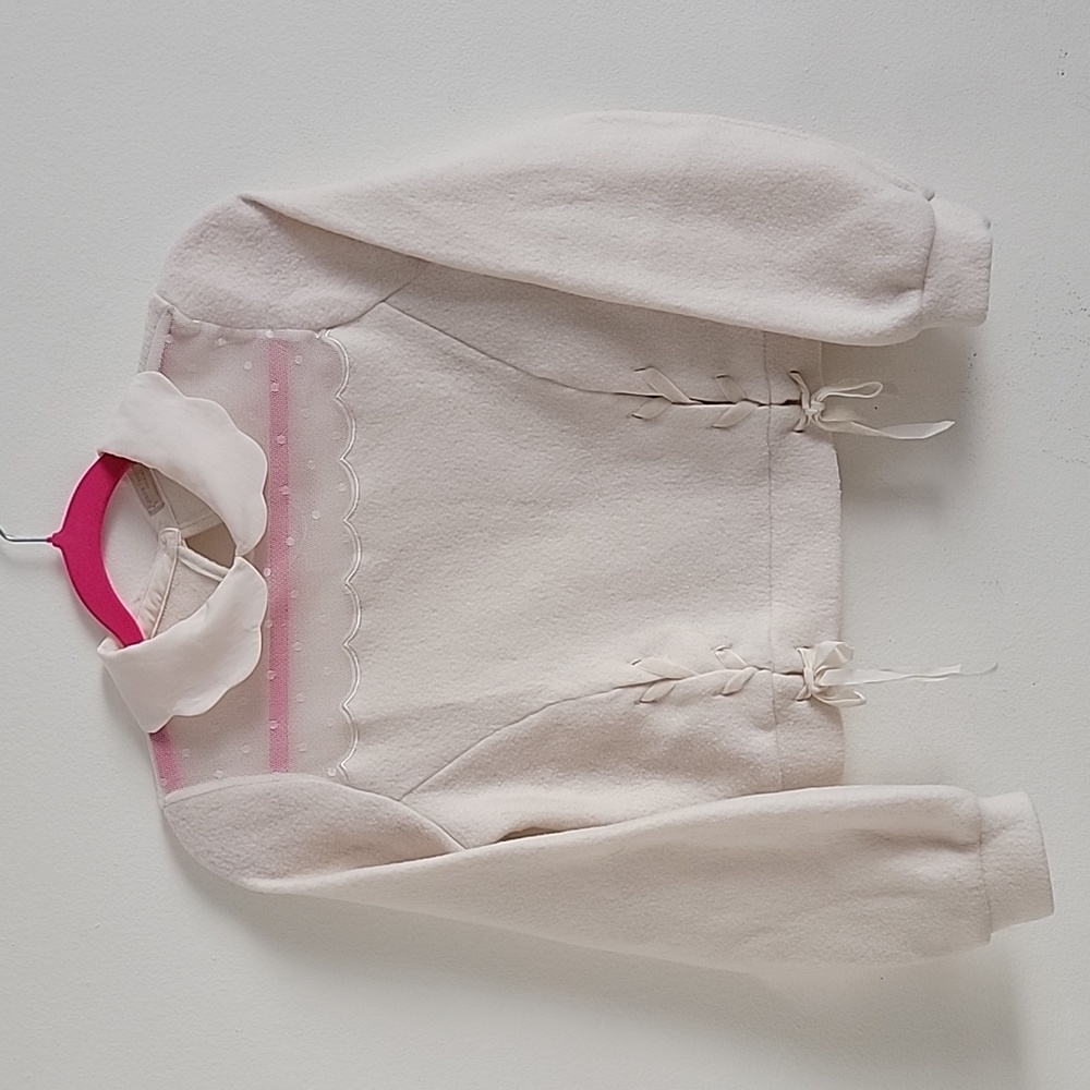 Axes femme Lace-Up white Sweater